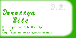 dorottya mile business card